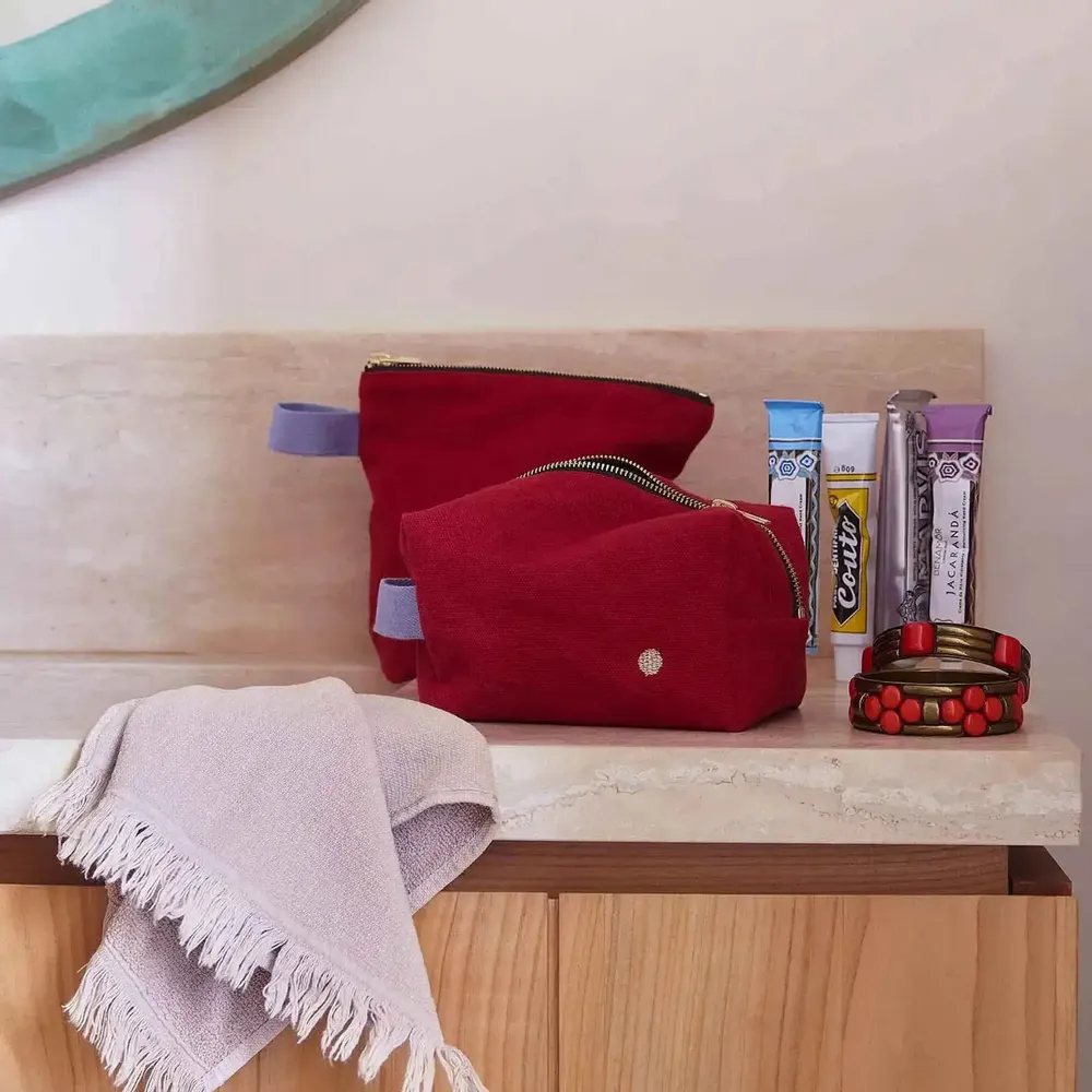 Clutches - Cube Pouch Iona Cherry S 15,5 X 10 X 10 - LA CERISE SUR LE GATEAU