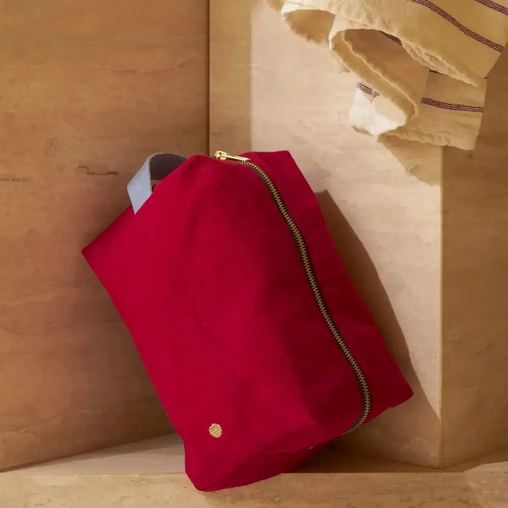 Clutches - Cube pouch Iona Cherry L 22 X 14 X 10,5 - LA CERISE SUR LE GATEAU
