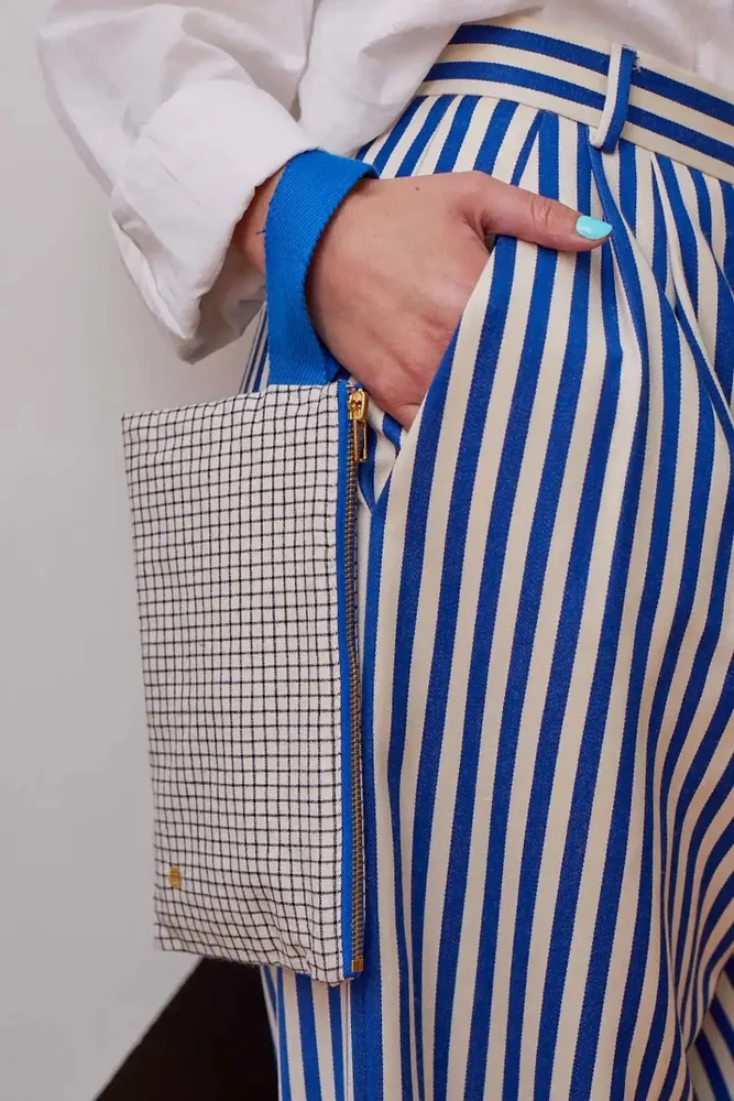 Clutches - Stylo Pouch Bleu 14 X 24 - LA CERISE SUR LE GATEAU