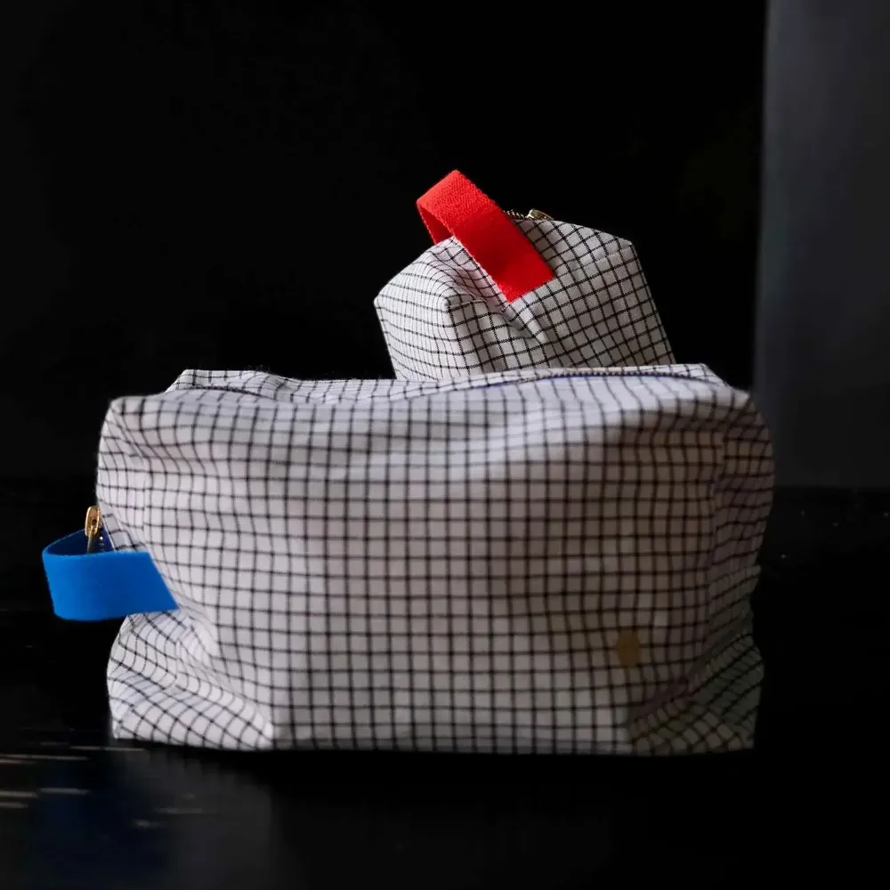 Clutches - Box pouch Stylo Bleu L 14 X 22 X 11 - LA CERISE SUR LE GATEAU