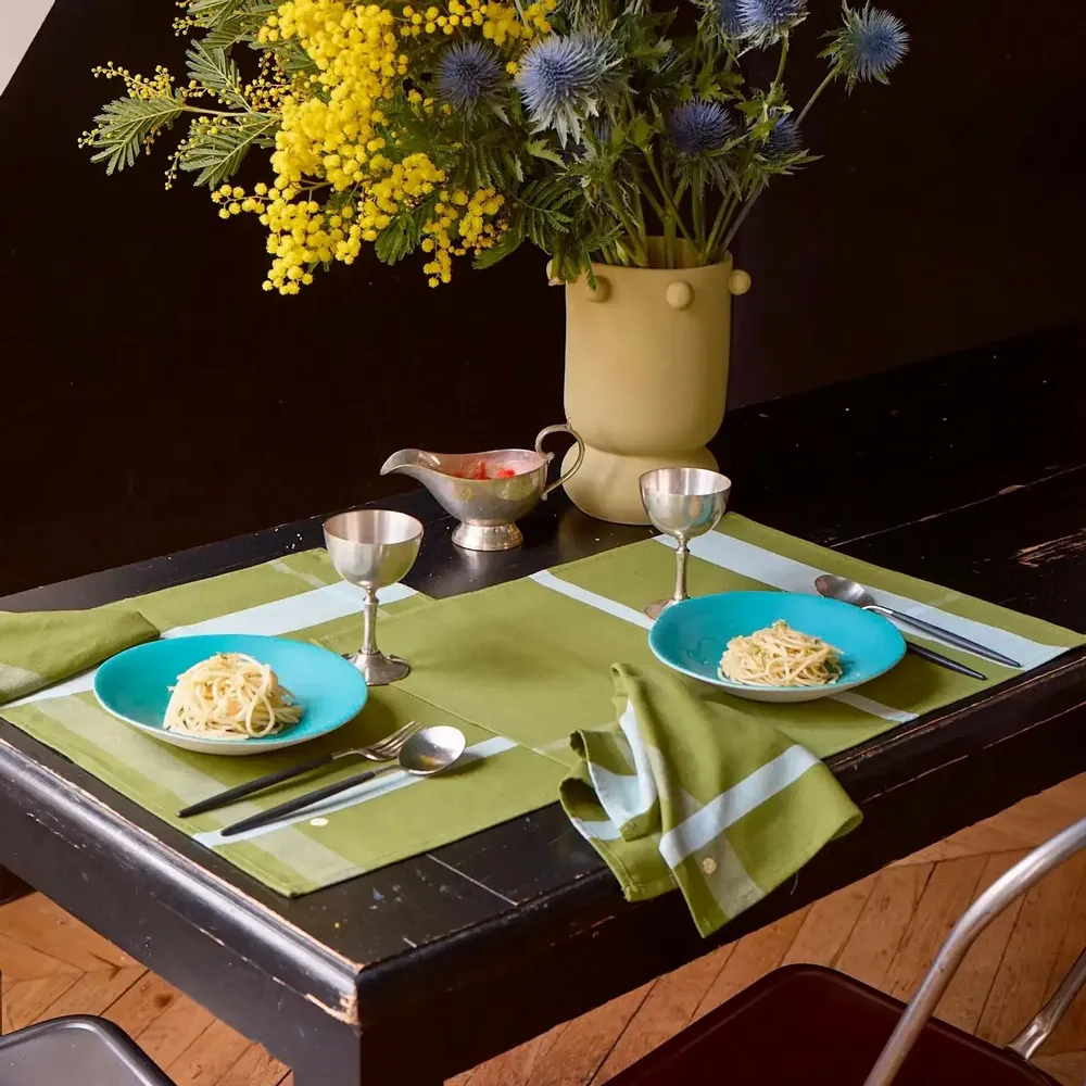 Table cloths - Set of 2 La nonna placemats Pistacchio 40 X 50 X 1 - LA CERISE SUR LE GATEAU