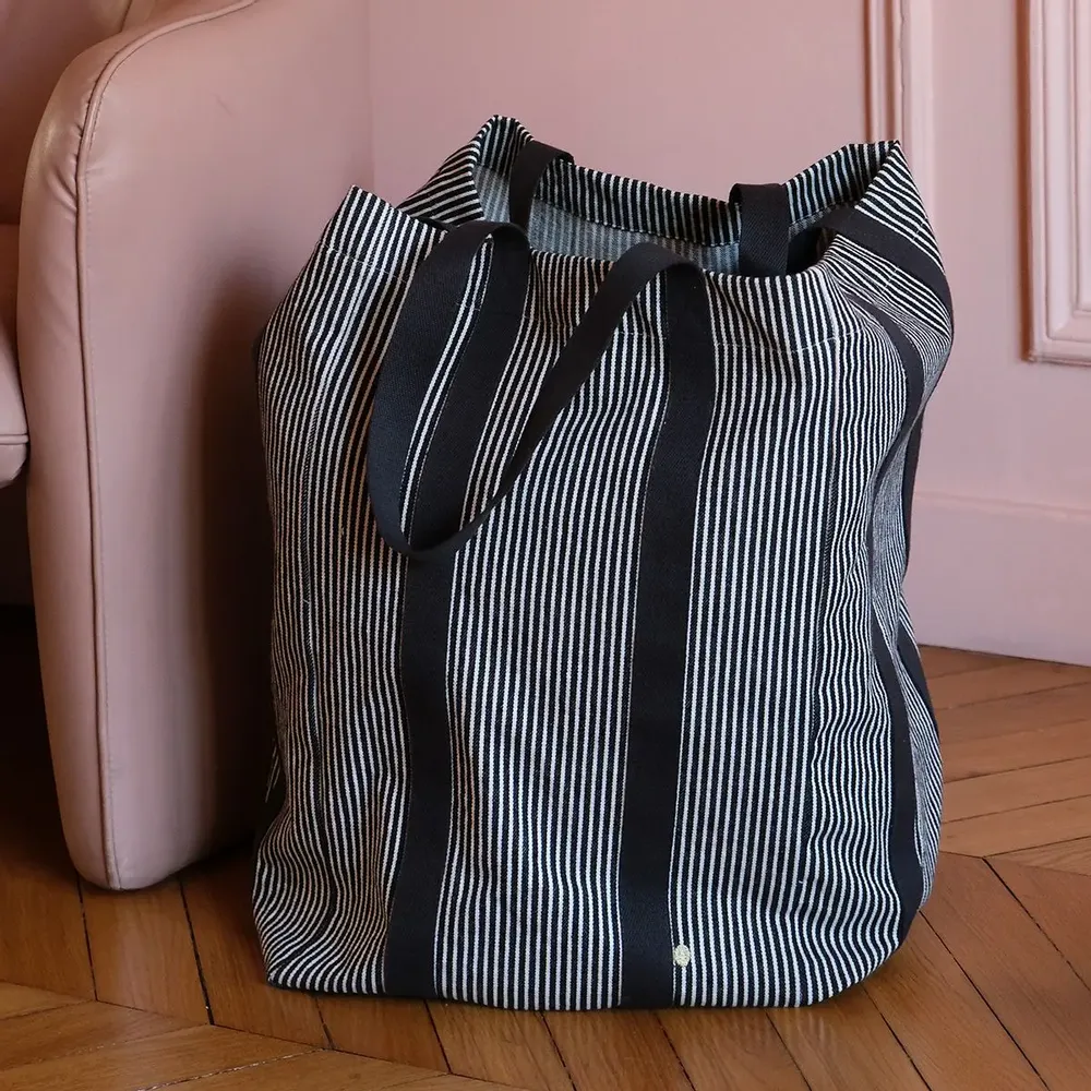 Bags and totes - Maxi Poppins Bag Basile Caviar 48 X 33 X 33 - LA CERISE SUR LE GATEAU