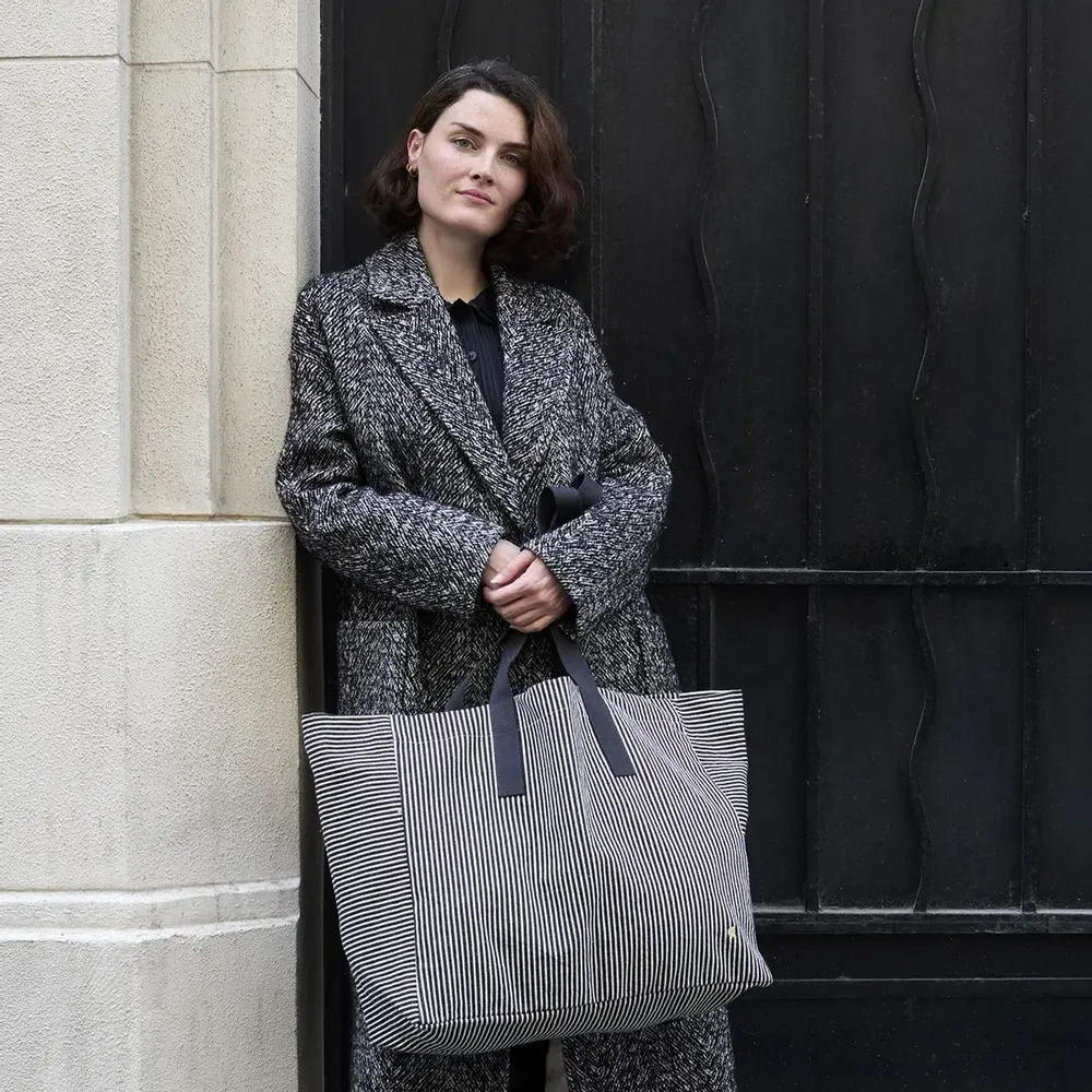 Sacs et cabas - Sac cabas Basile Caviar 38 x 46 x 18 - LA CERISE SUR LE GATEAU