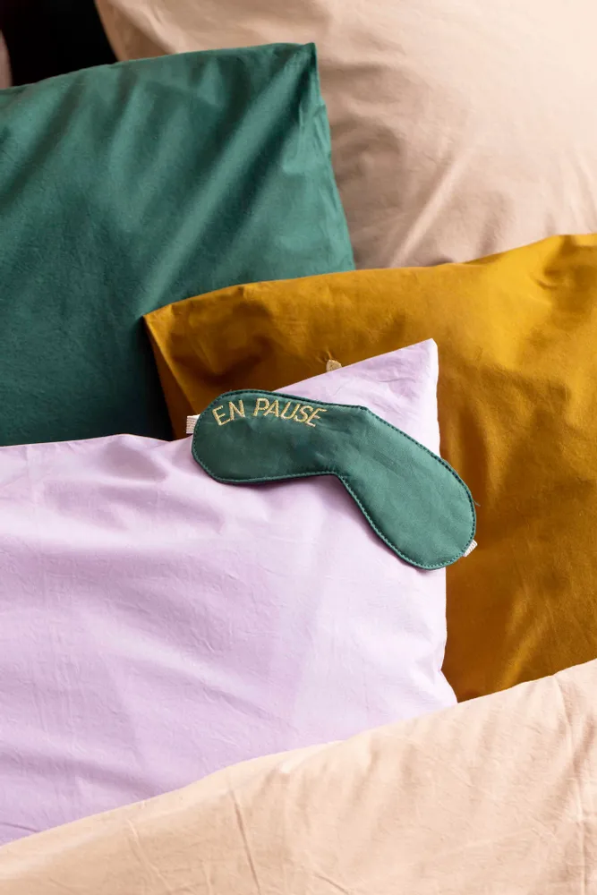 Linge de lit - Taie d'oreiller Céleste Lilas 65 x 65 - LA CERISE SUR LE GATEAU