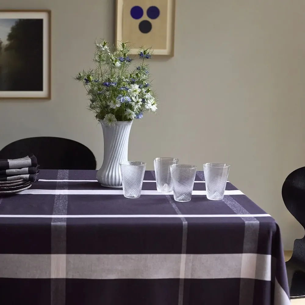 Table cloths - La nonna Tablecloth Caviar 160 X 250 - LA CERISE SUR LE GATEAU