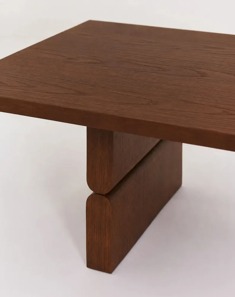 Armchairs - Coffee table stained wood noon - NOBODINOZ