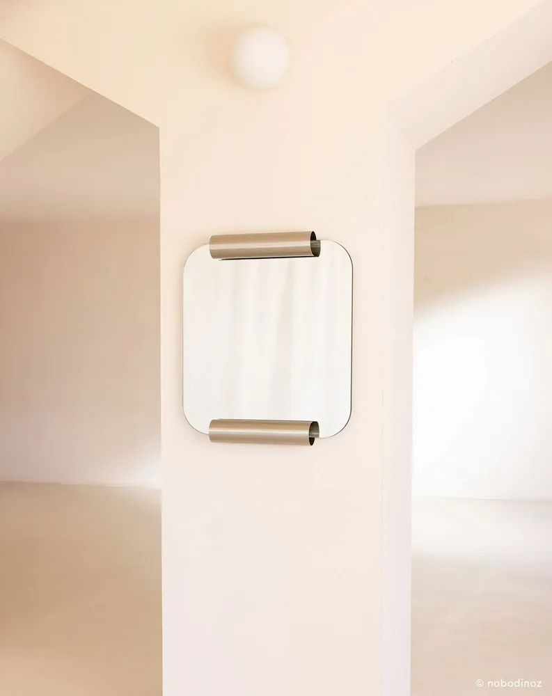 Miroirs - Miroir Roll en acier brossé - NOBODINOZ