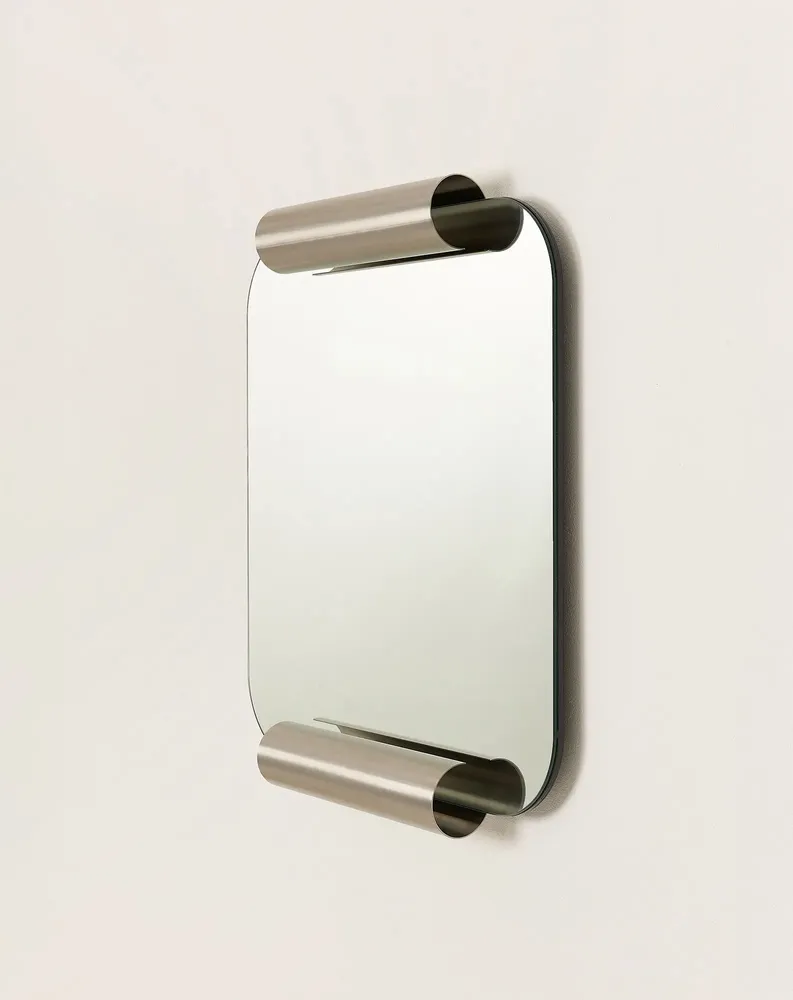 Miroirs - Miroir Roll en acier brossé - NOBODINOZ