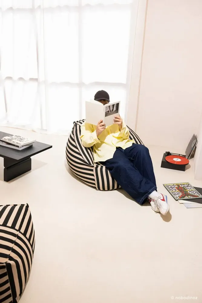 Tissus - Fauteuil-pouf - taille adulte - Ziggy - NOBODINOZ