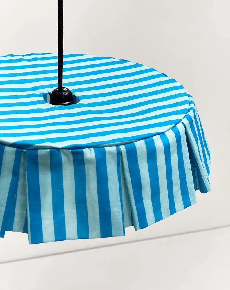 Tissus - Abat-jour pour suspension en voile de coton diam. 40 cm - Vibes - NOBODINOZ