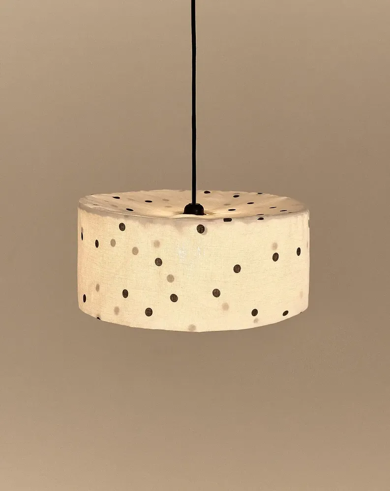 Fabrics - Linen Pendant lampshade diam. 40cm Vibes - NOBODINOZ