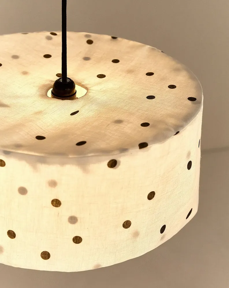 Fabrics - Linen Pendant lampshade diam. 40cm Vibes - NOBODINOZ