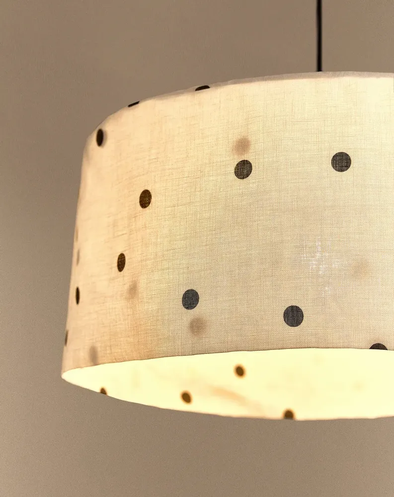 Fabrics - Linen Pendant lampshade diam. 40cm Vibes - NOBODINOZ