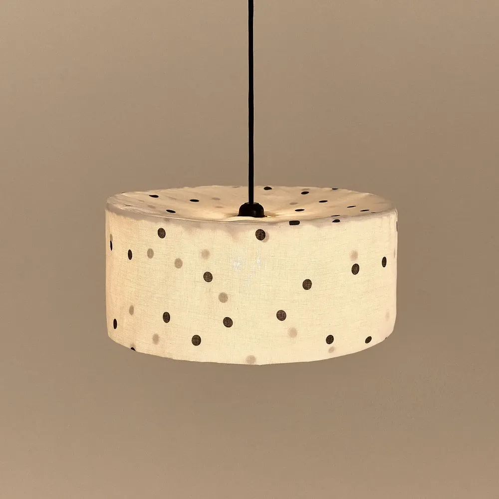 Fabrics - Linen Pendant lampshade diam. 40cm Vibes - NOBODINOZ