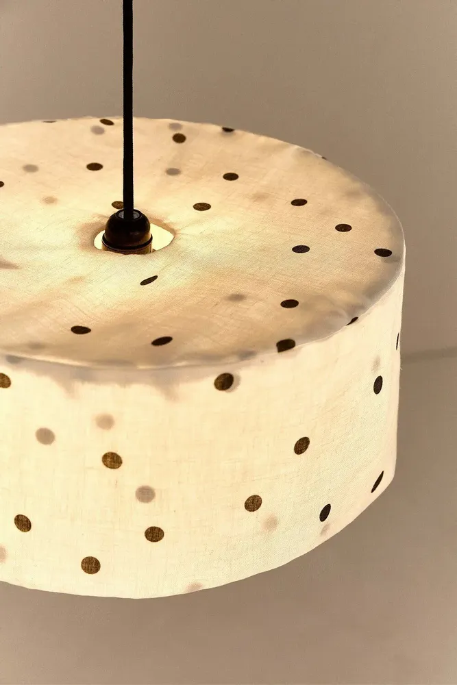 Fabrics - Linen Pendant lampshade diam. 40cm Vibes - NOBODINOZ