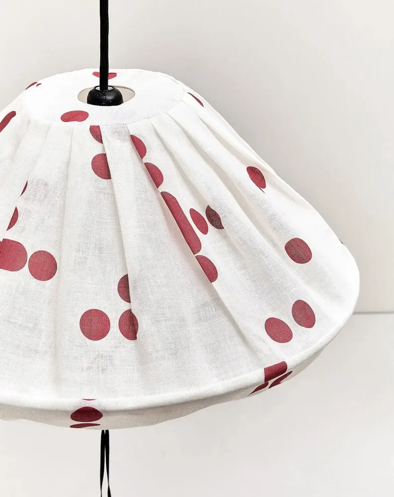 Fabrics - Linen pendant lampshade diam. 50cm Yumi - NOBODINOZ