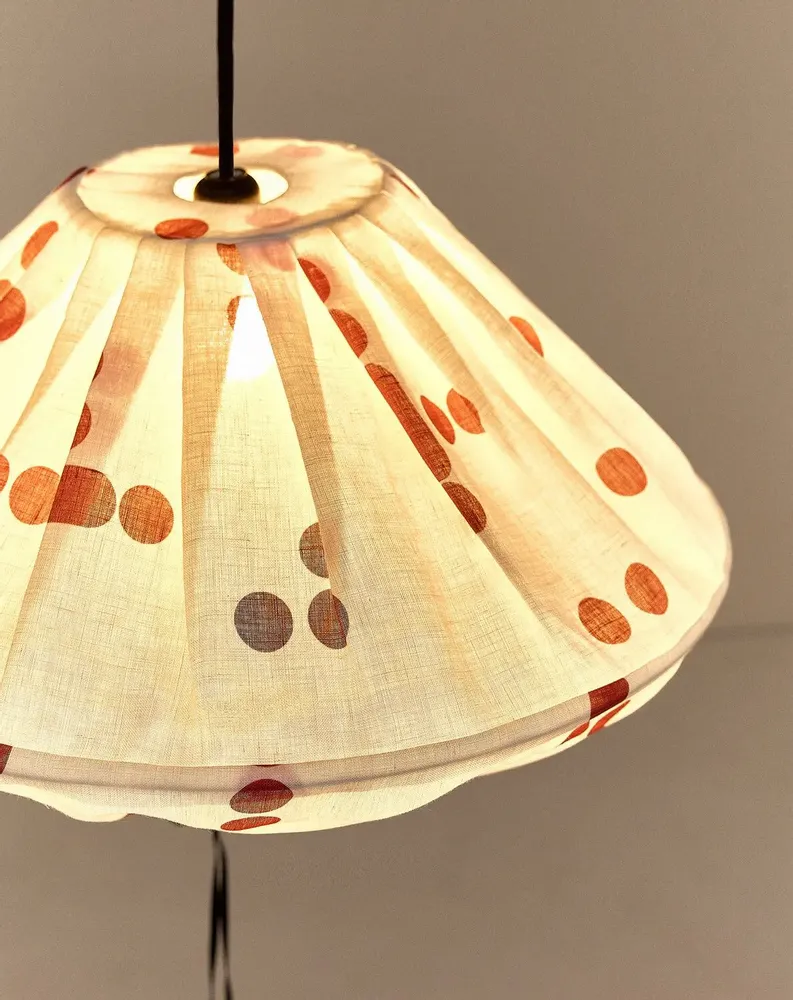 Fabrics - Linen pendant lampshade diam. 50cm Yumi - NOBODINOZ