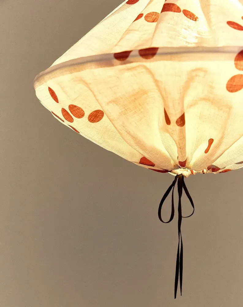 Fabrics - Linen pendant lampshade diam. 50cm Yumi - NOBODINOZ