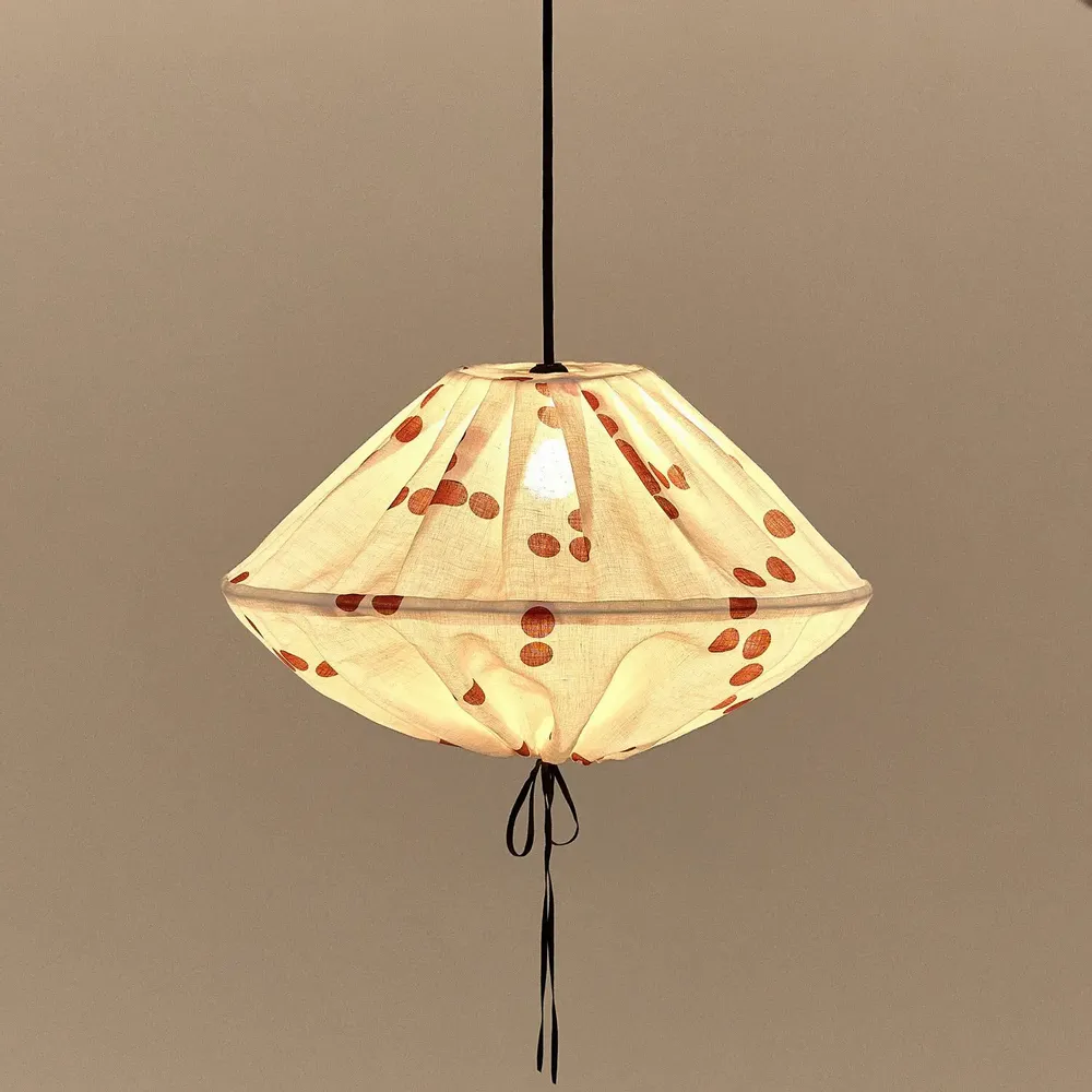 Fabrics - Linen pendant lampshade diam. 50cm Yumi - NOBODINOZ