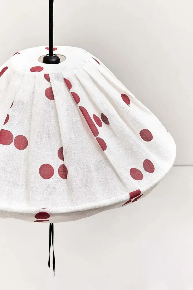 Fabrics - Linen pendant lampshade diam. 50cm Yumi - NOBODINOZ