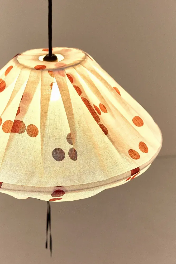 Fabrics - Linen pendant lampshade diam. 50cm Yumi - NOBODINOZ