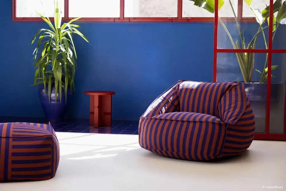 Fabrics - Ottoman beanbag - adult size - Otto - NOBODINOZ