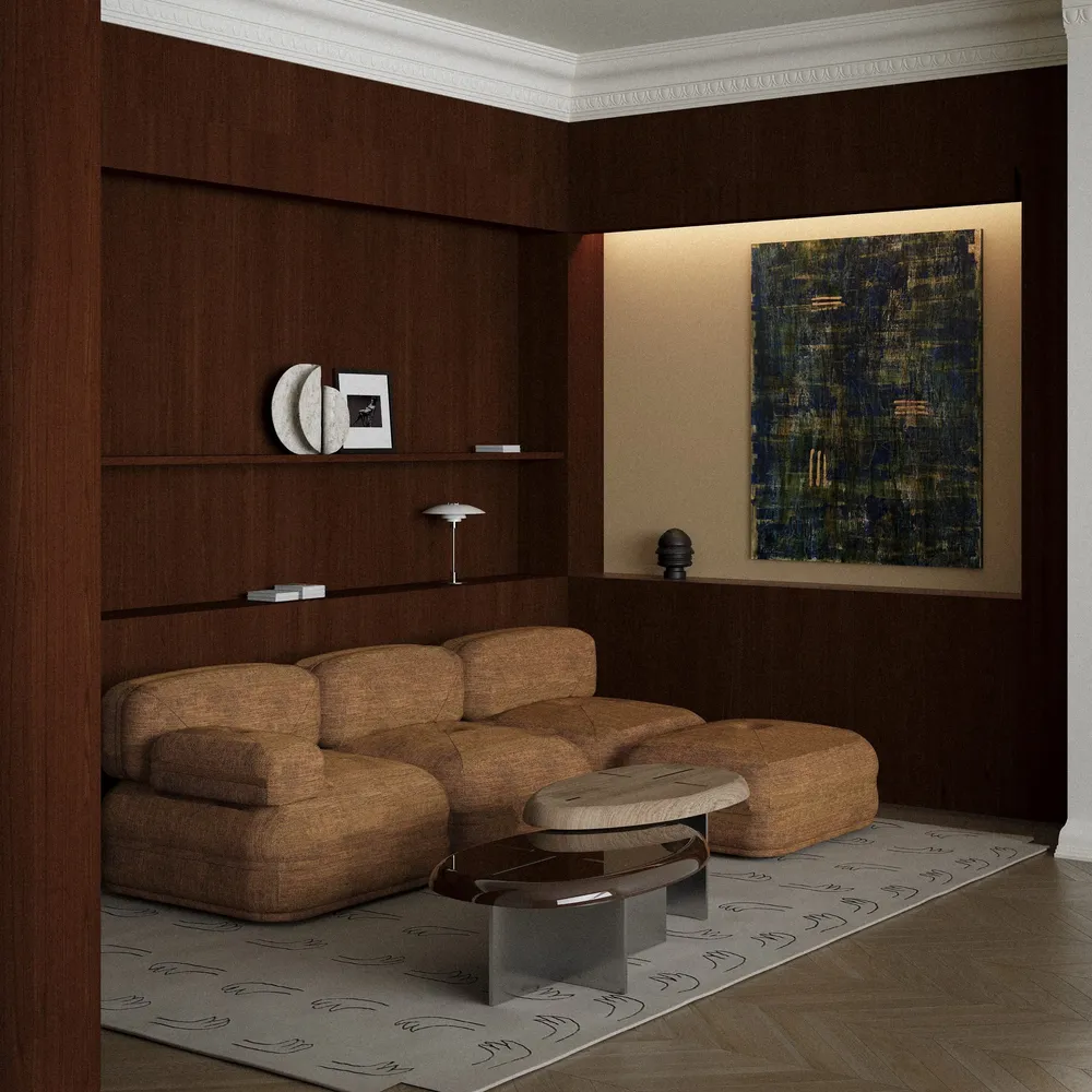 Tables for hotels - Mask oval Coffee Table L Sandblasted Oak, Brushed Stainless Steel Base - DUISTT