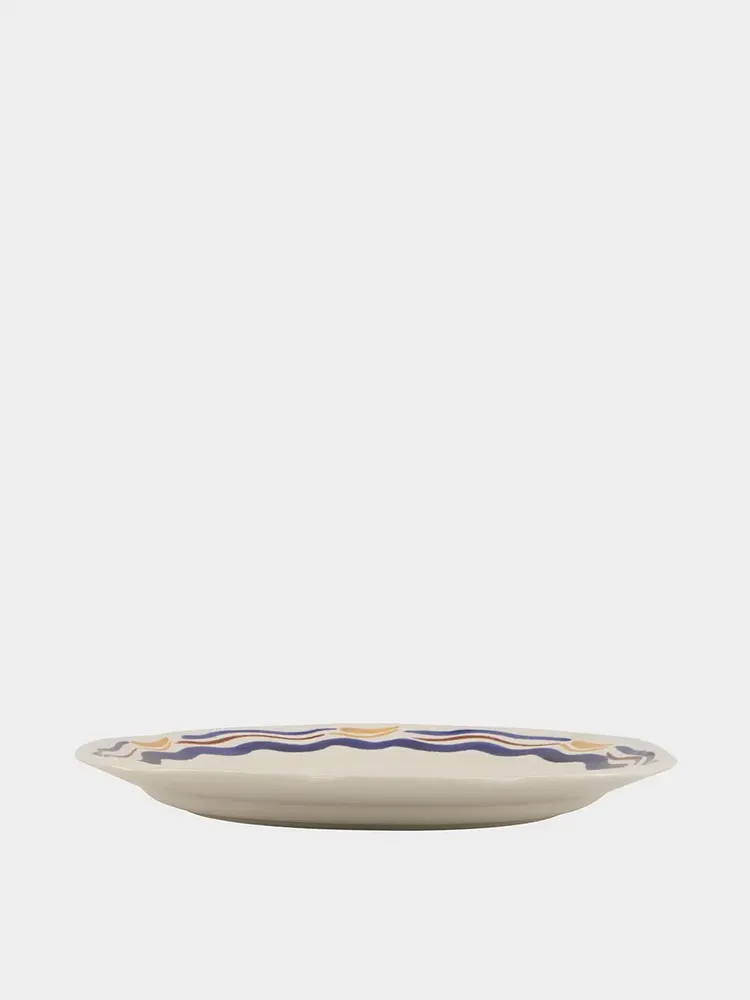 Everyday plates - Hand-Painted Comporta The Harvester Stoneware Dinner Plate - HOUSE OF CAPRICORN