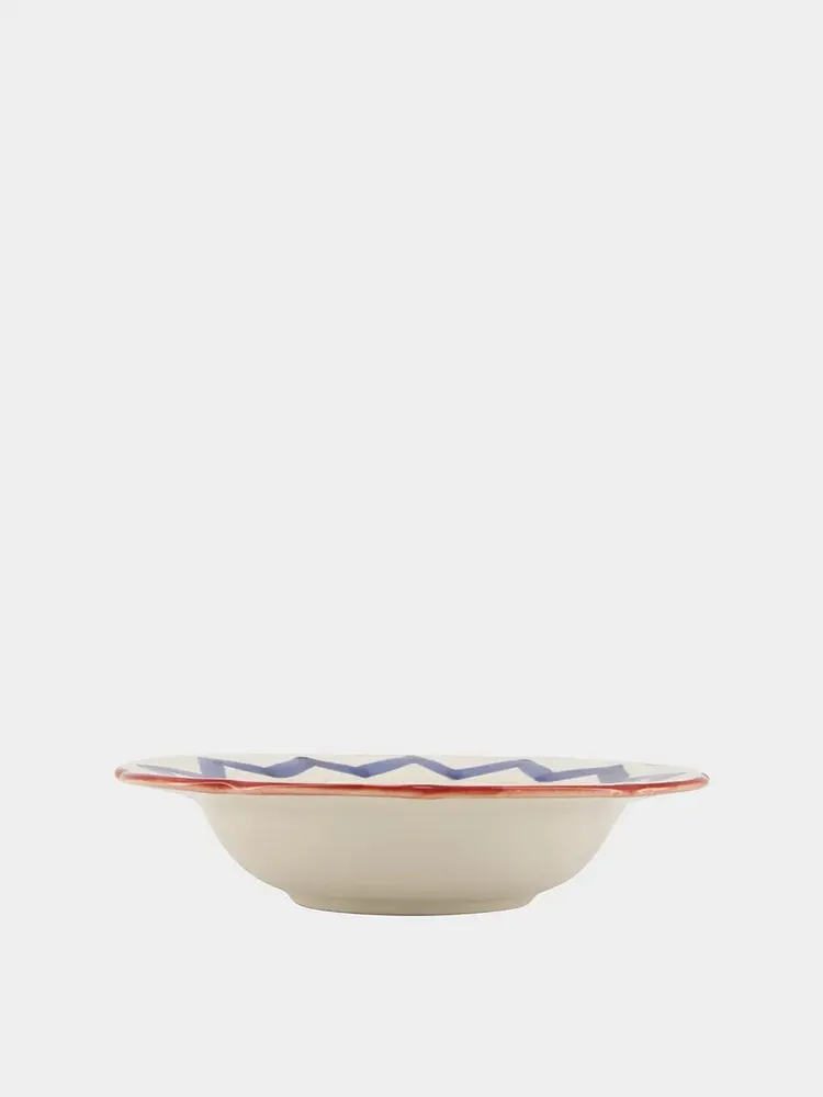 Everyday plates - HAND-PAINTED COMPORTA THE WATER CARRIER STONEWARE  SOUP PLATE - HOUSE OF CAPRICORN