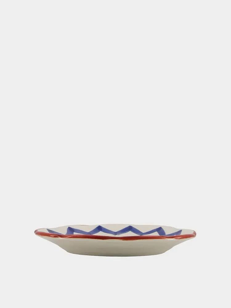 Everyday plates - HAND-PAINTED COMPORTA THE WATER CARRIER STONEWARE DESSERT PLATE - HOUSE OF CAPRICORN