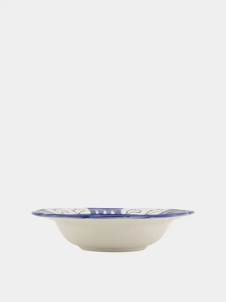 Everyday plates - HAND-PAINTED COMPORTA THE FARMER STONEWARE  SOUP PLATE - HOUSE OF CAPRICORN
