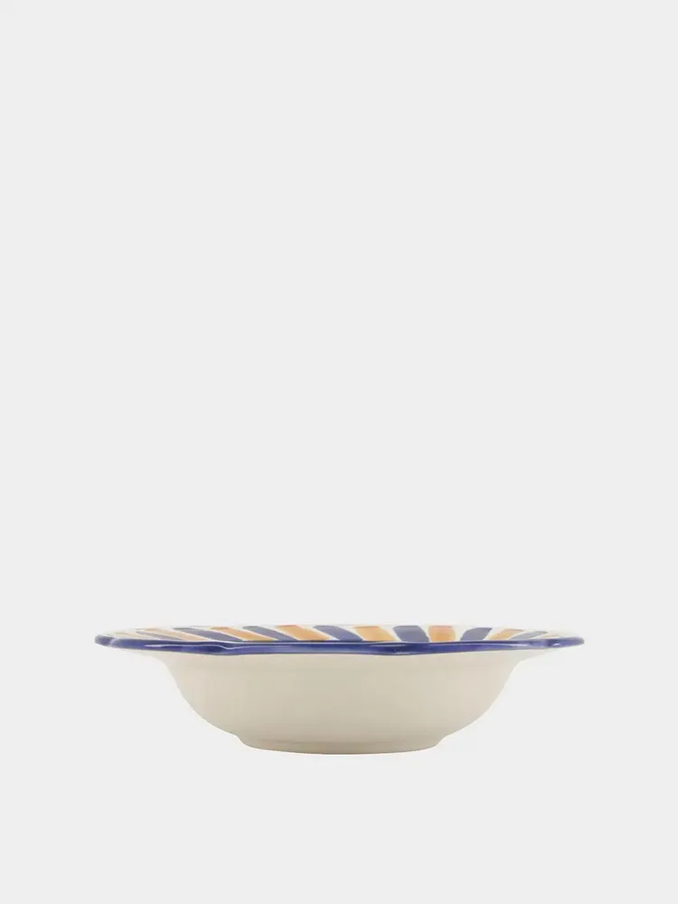 Everyday plates - HAND-PAINTED COMPORTA HOUSE STONEWARE SOUP PLATE - HOUSE OF CAPRICORN