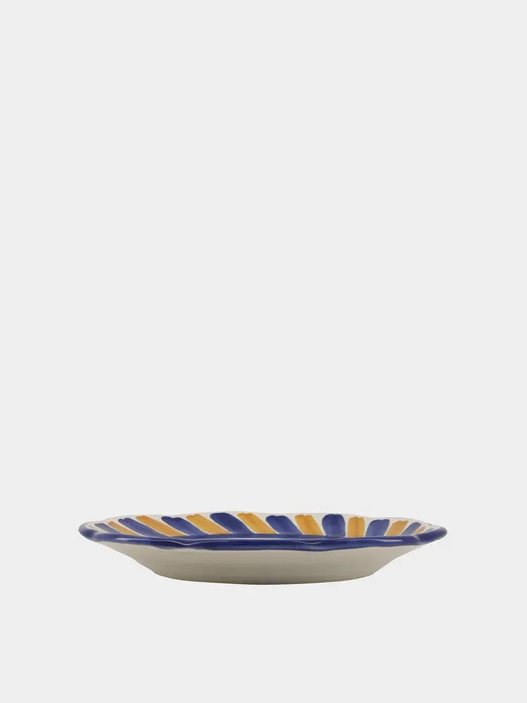 Everyday plates - HAND-PAINTED COMPORTA HOUSE STONEWARE DESSERT PLATE - HOUSE OF CAPRICORN