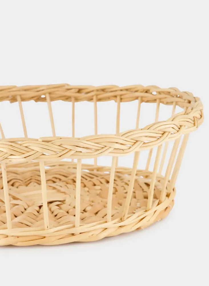 Plats et saladiers - HANDMADE VITÓRIA NATURAL WICKER LARGE BREAD BASKET - HOUSE OF CAPRICORN