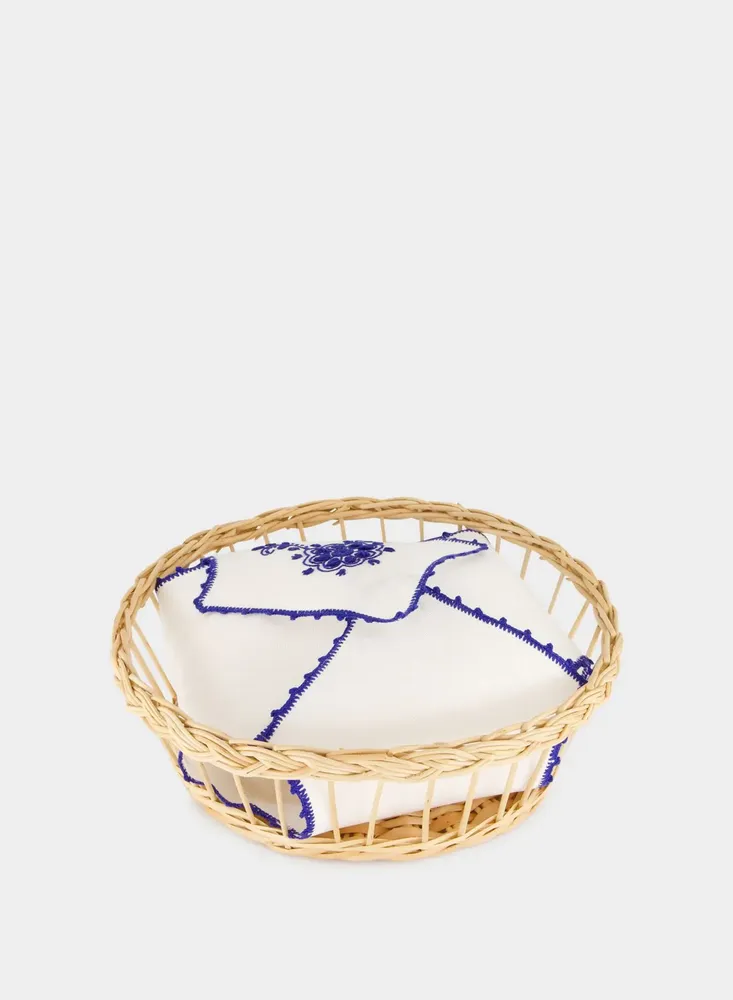 Plats et saladiers - HANDMADE VITÓRIA NATURAL WICKER LARGE BREAD BASKET - HOUSE OF CAPRICORN