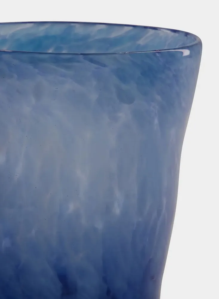 Glass - HANDBLOWN AVIS  BLUE GLASS TUMBLER - HOUSE OF CAPRICORN