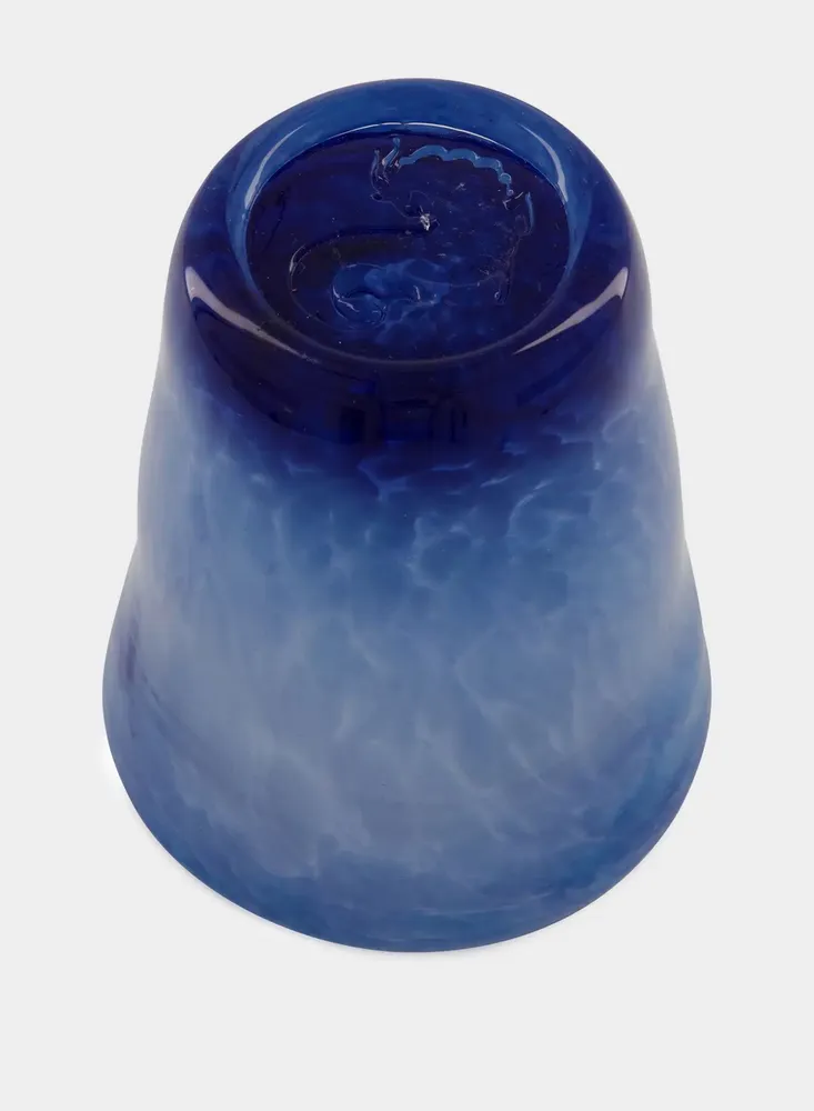 Glass - HANDBLOWN AVIS  BLUE GLASS TUMBLER - HOUSE OF CAPRICORN