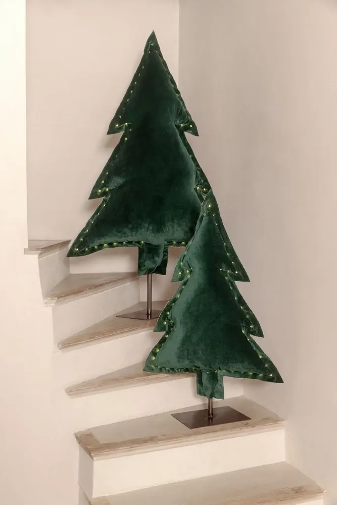 Objets de décoration - Sapin lumineux VERT - ROSE VELOURS