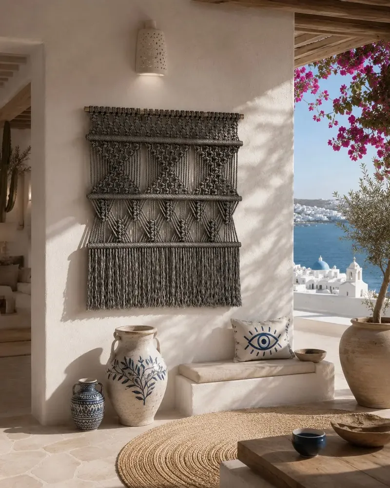 Tapestries - Suspended Macrame Wall Hanging Fondation Silver - NŒULUXE