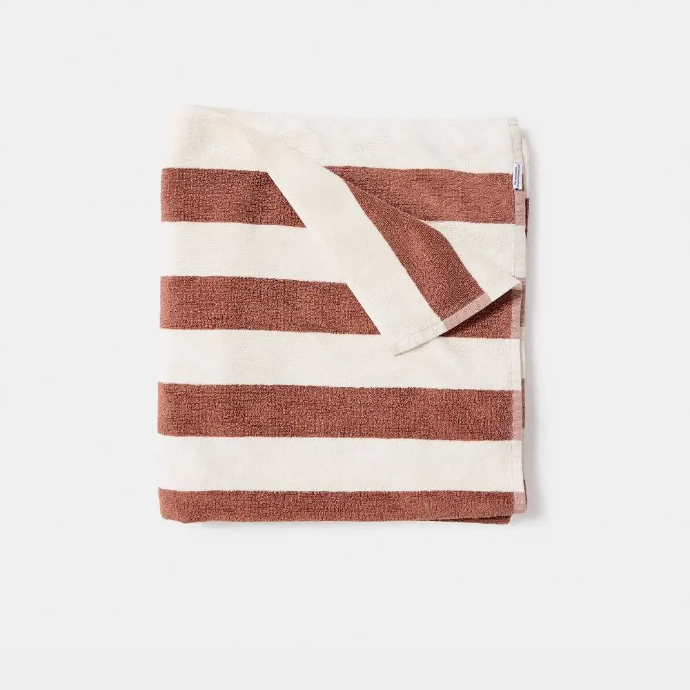 Serviettes de bain - Serviette - rayures marron - DESIGN TRIP