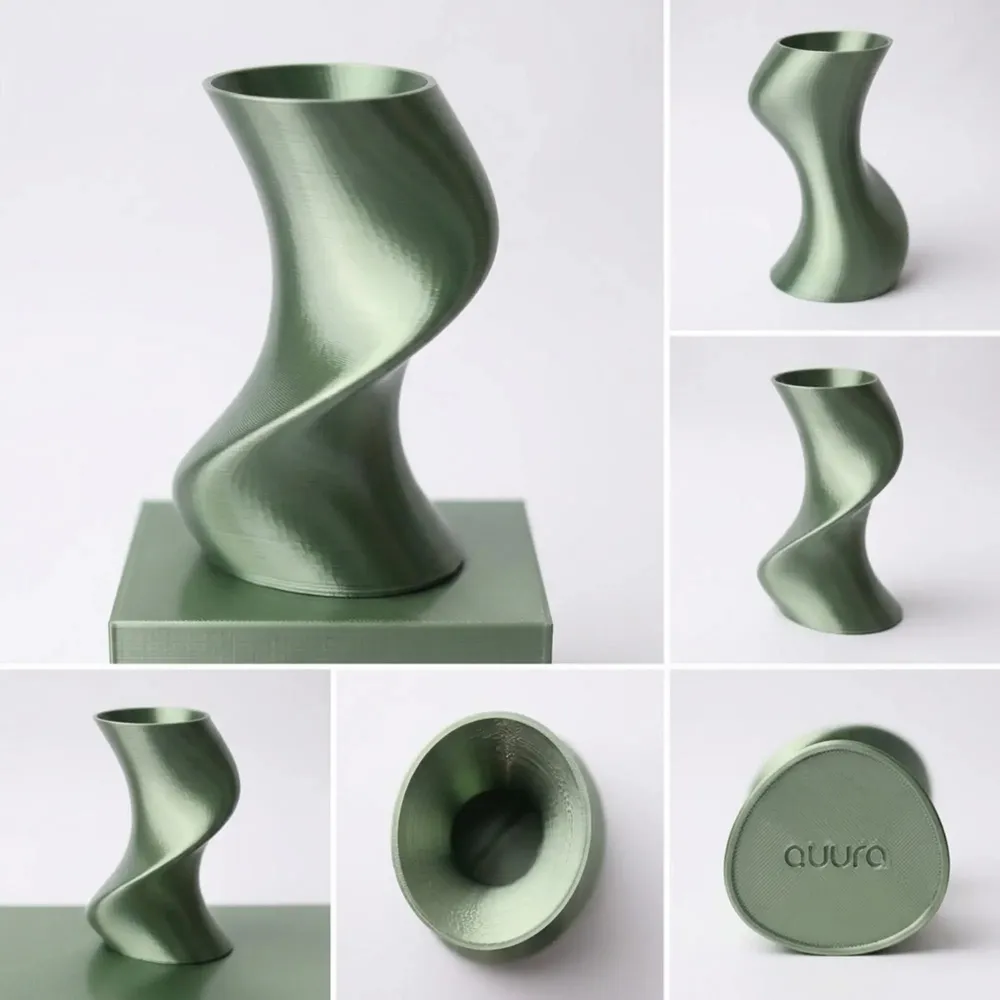 Aménagements pour bureau - Vase imprimé en 3D « BAILE » | Vert émeraude - AUURA