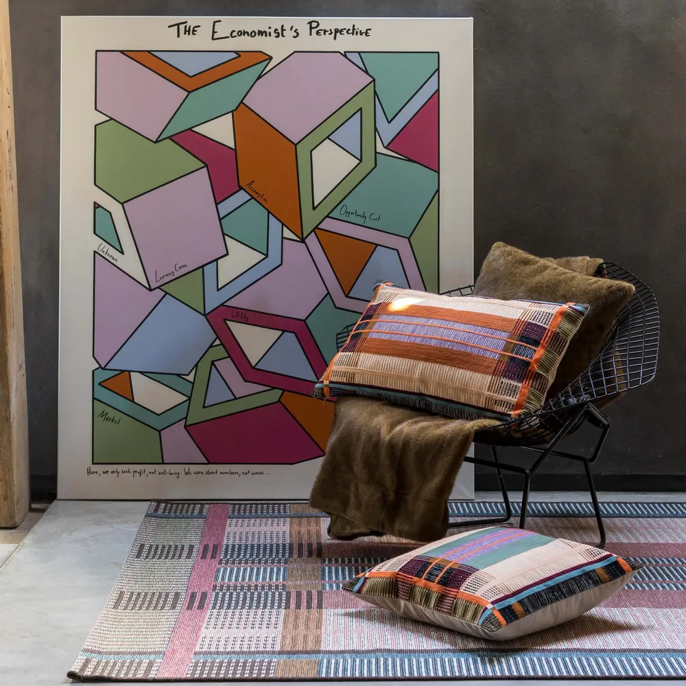 Coussins - Coussin brodé Kaël Multico 45 x 45 - MAISON VIVARAISE - SDE VIVARAISE WINKLER