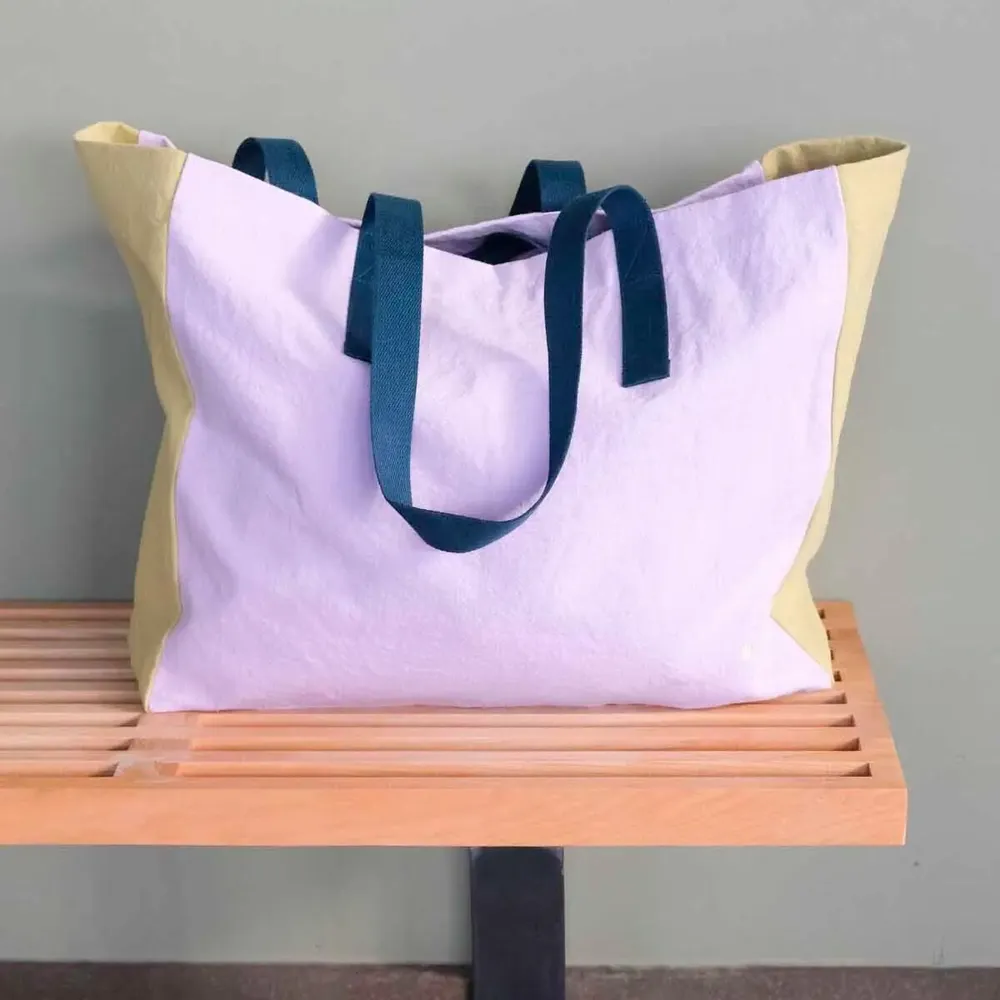 Sacs et cabas - Sac cabas Tricolo Lilas ananas 38 x 46 x 18 - LA CERISE SUR LE GATEAU
