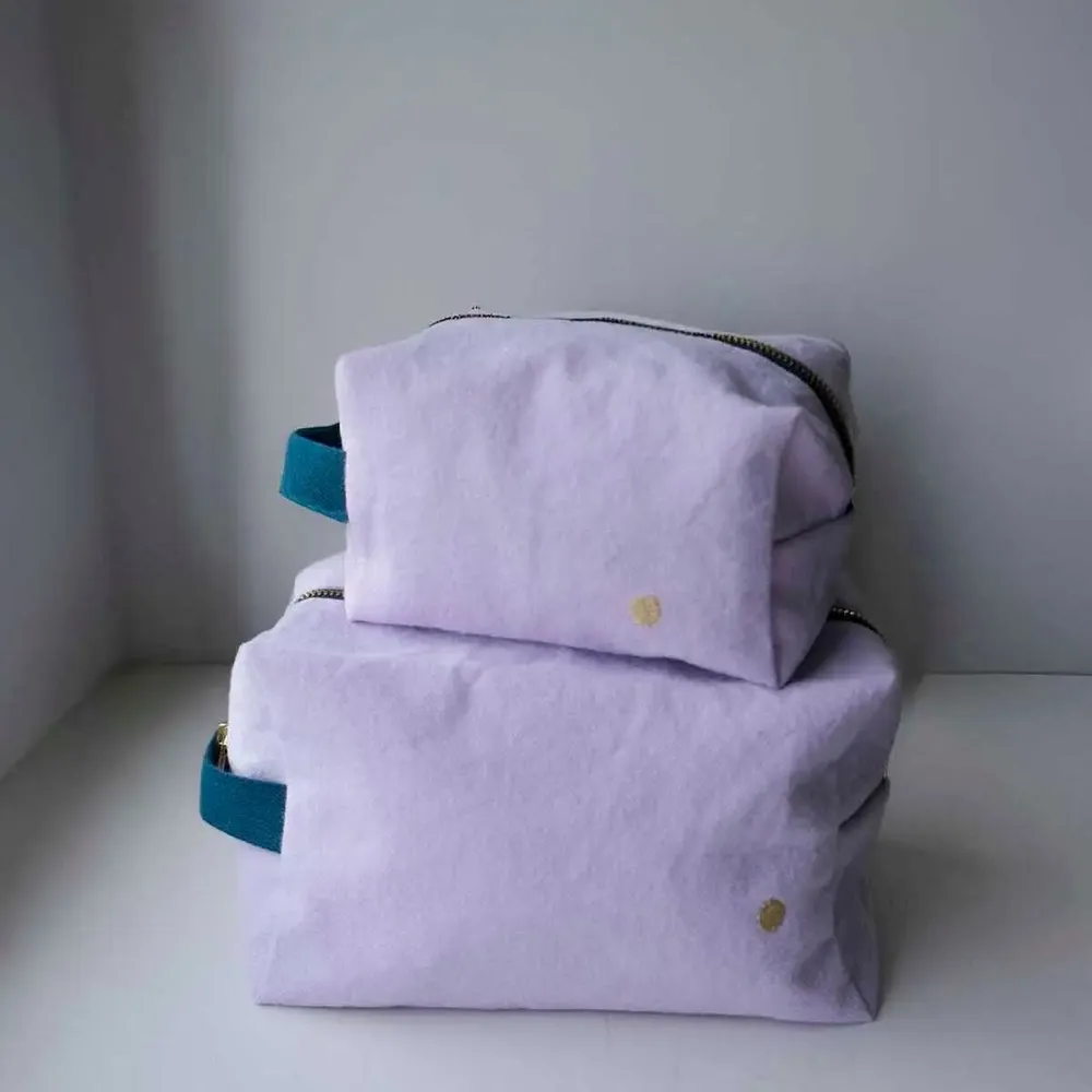 Clutches - Cube Toiletry Bag Iona Lilas 14 X 22 X 11 - LA CERISE SUR LE GATEAU