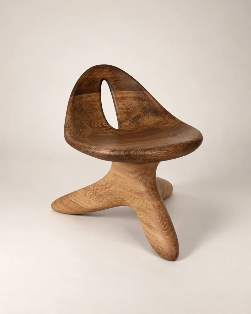 Chaises - Morphe | Fauteuil Sculpté Exclusif | Chêne Européen Massif - NEXART