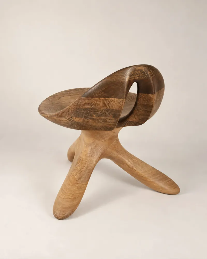 Chaises - Morphe | Fauteuil Sculpté Exclusif | Chêne Européen Massif - NEXART