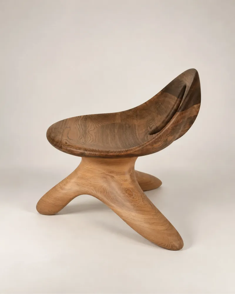 Chaises - Morphe | Fauteuil Sculpté Exclusif | Chêne Européen Massif - NEXART