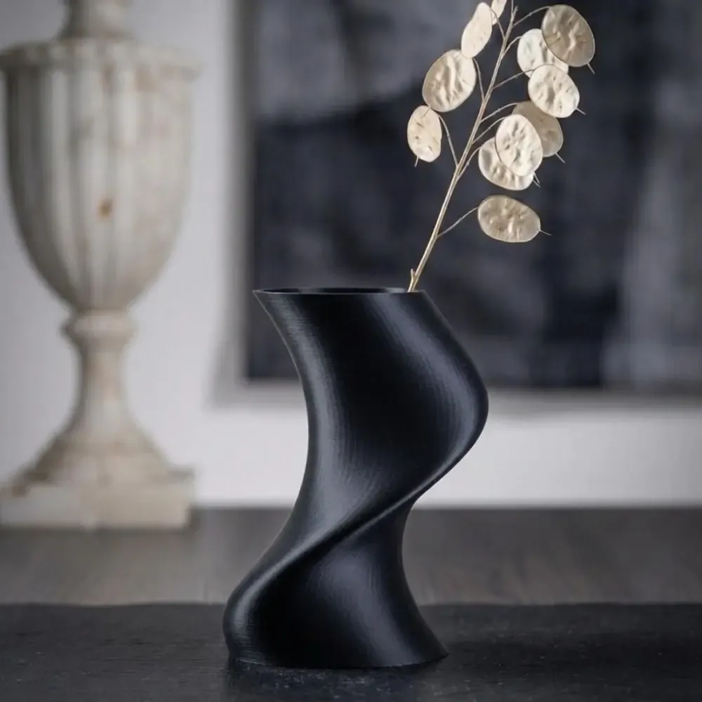 Aménagements pour bureau - Vase imprimé en 3D « BAILE » | Noir - AUURA