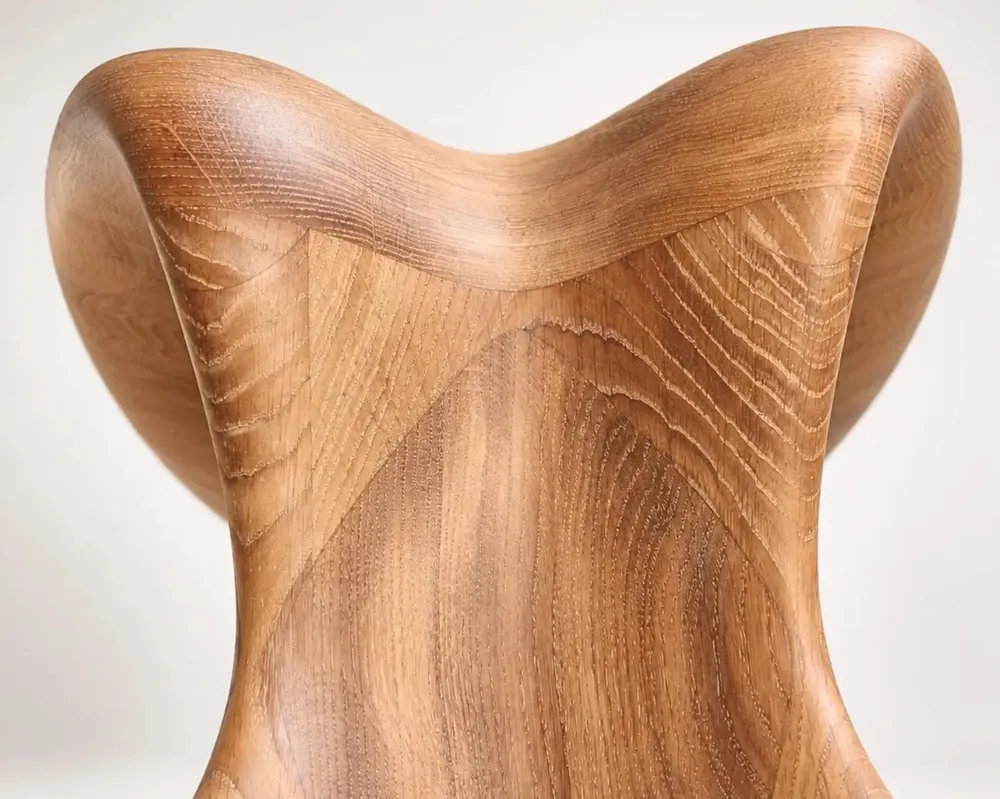 Stools - Aura | Sculpted Exclusive Stool | European Oak Wood - NEXART