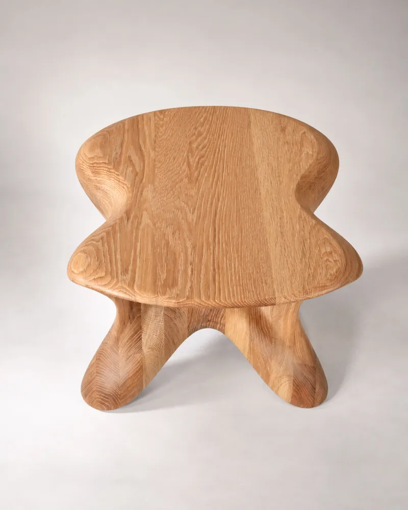 Stools - Aura | Sculpted Exclusive Stool | European Oak Wood - NEXART